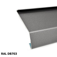 Roof edge trim custom made folded edge